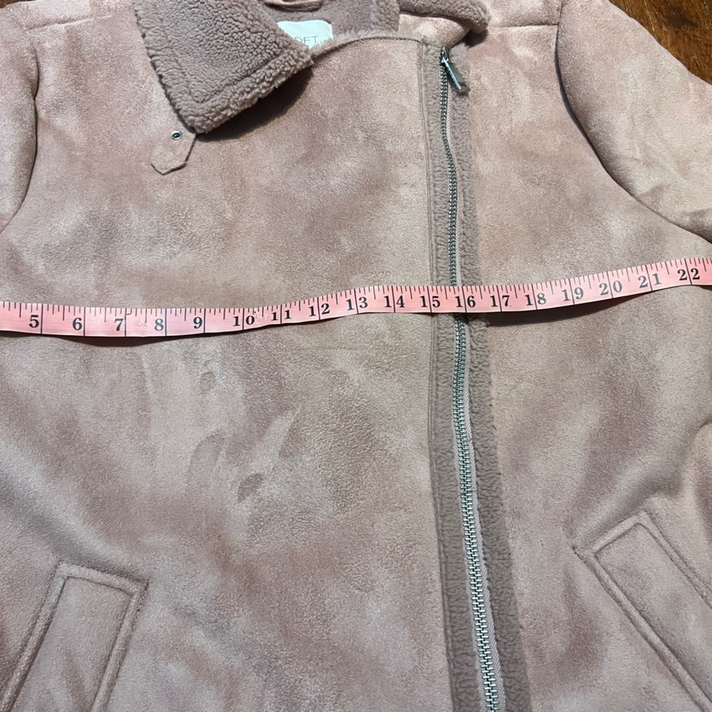 LOFT Faux Suede Sherpa Moto Jacket - Picture 13 of 16
